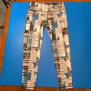 Women’s Victorias Sport Leggings, Multi Colored, Ankle Length,  Size L.